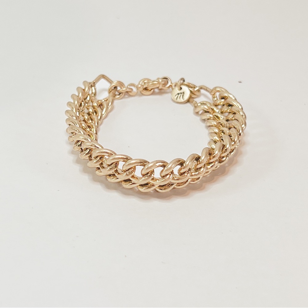 MADEWELL THICK GOLD CHAIN BRACELET NWOT 7” arm candy vintage vibe